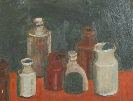 Bottles 1 46x35cm Oil